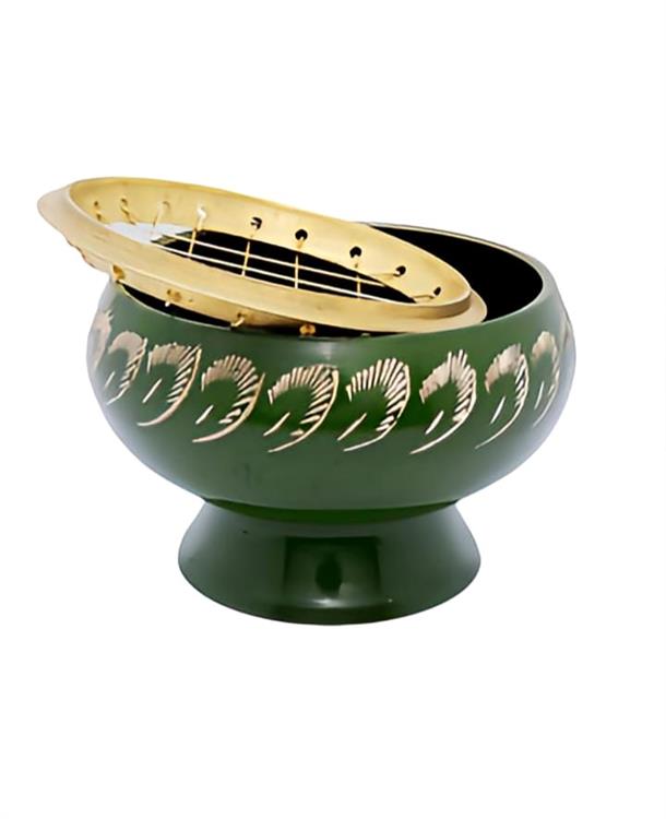 Brass Charcoal Burner Green