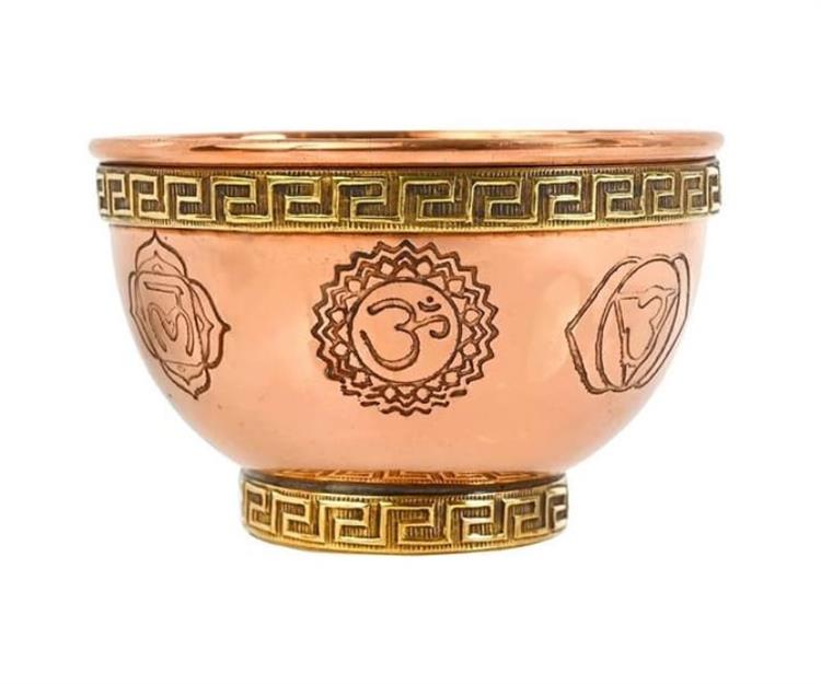 Copper Offering Bowl Om