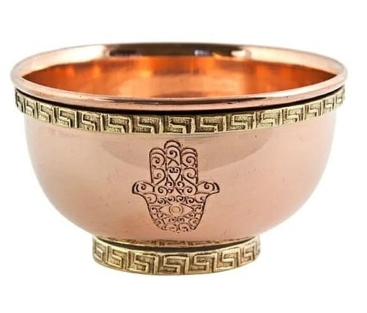 Copper Offering Bowl Hamsa