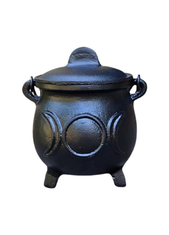 Cast Iron Cauldron Three Moon Star