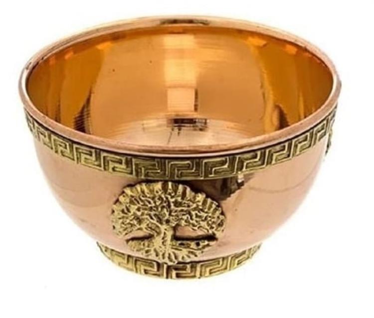 Copper Offering Bowl Tree Of Life